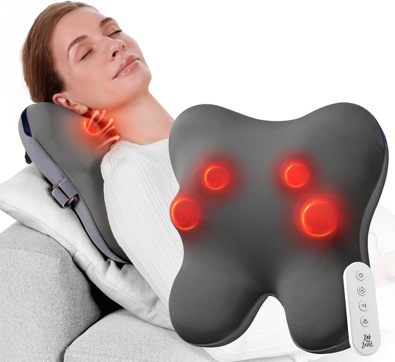 BOB AND BRAD Shiatsu Hátmasszírozó Fűtéssel és Távirányítóval Nyak és Váll Fájdalomra