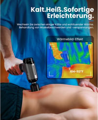BOB AND BRAD T2 Pro Masszázspisztoly Hő és Hideg Funkcióval, 4000 mAh Akkumulátor, 10 mm Amplitúdó, Izomfájdalom Enyhítő Masszírozó Edzéshez 2