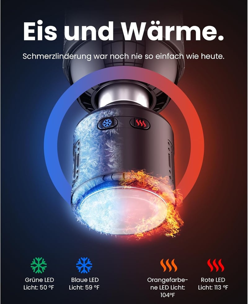 BOB AND BRAD T2 Pro Masszázspisztoly Hő és Hideg Funkcióval, 4000 mAh Akkumulátor, 10 mm Amplitúdó, Izomfájdalom Enyhítő Masszírozó Edzéshez