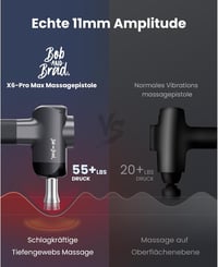 BOB AND BRAD X6 Pro Max Masszázspisztoly Meleg-Hideg Fejjel, 11mm Amplitúdó, 5 Sebességfokozat, Izomfájdalom Enyhítésre, USB-C Töltés, Hordo 8