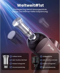 BOB AND BRAD X6 Pro Max Masszázspisztoly Meleg-Hideg Fejjel, 11mm Amplitúdó, 5 Sebességfokozat, Izomfájdalom Enyhítésre, USB-C Töltés, Hordo 5