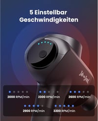 BOB AND BRAD X6 Pro Max Masszázspisztoly Meleg-Hideg Fejjel, 11mm Amplitúdó, 5 Sebességfokozat, Izomfájdalom Enyhítésre, USB-C Töltés, Hordo 6