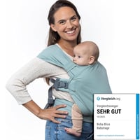 Boba Bliss 2az1-ben Babahordozó és Sling Újszülöttől 16 kg-ig - Csípőbarát, Rugalmas Tengeri Zöld 2