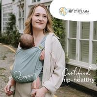 Boba Bliss 2az1-ben Babahordozó és Sling Újszülöttől 16 kg-ig - Csípőbarát, Rugalmas Tengeri Zöld 8