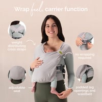 Boba Bliss Előre Felcsavart Babahordozó Kendő Újszülötteknek - Szürke 5