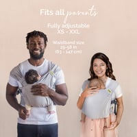 Boba Bliss Előre Felcsavart Babahordozó Kendő Újszülötteknek - Szürke 6