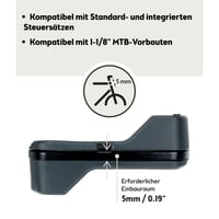 Adaptor Bobike A-head Plus (8015300353) pentru scaun de bicicletă pentru copii, compatibil cu modelele Go Mini, One Mini și Evolve Mini, pentru tijă de ghidon MTB standard, negru 4