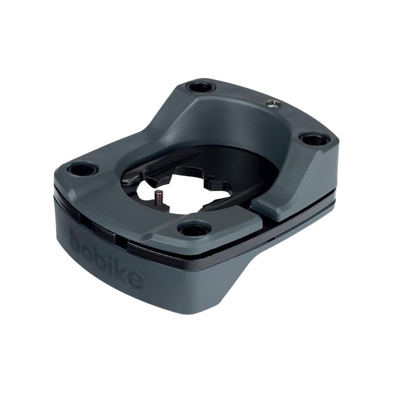Adaptor Bobike A-head Plus (8015300353) pentru scaun de bicicletă pentru copii, compatibil cu modelele Go Mini, One Mini și Evolve Mini, pentru tijă de ghidon MTB standard, negru