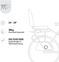 Detská sedačka na bicykel Bobike One Junior na nosič – čierna/tmavosivá 7