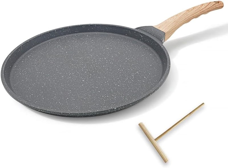 Bobikuke 25 cm-es palacsintasütő indukciós, tapadásmentes bevonattal és tésztaszóróval