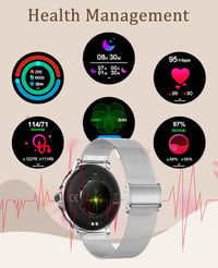 BOCLOUD Okosóra - IP68 Vízálló Fitness Tracker, Véroxigén/Pulzusmérő, 100 Sportmód, Bluetooth Hívás, Android/iPhone Kom 5