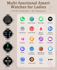 BOCLOUD Okosóra - IP68 Vízálló Fitness Tracker, Véroxigén/Pulzusmérő, 100 Sportmód, Bluetooth Hívás, Android/iPhone Kom 7