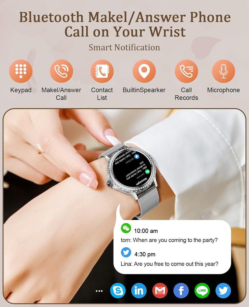 BOCLOUD Okosóra - IP68 Vízálló Fitness Tracker, Véroxigén/Pulzusmérő, 100 Sportmód, Bluetooth Hívás, Android/iPhone Kom