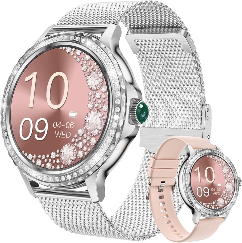 BOCLOUD Okosóra - IP68 Vízálló Fitness Tracker, Véroxigén/Pulzusmérő, 100 Sportmód, Bluetooth Hívás, Android/iPhone Kom