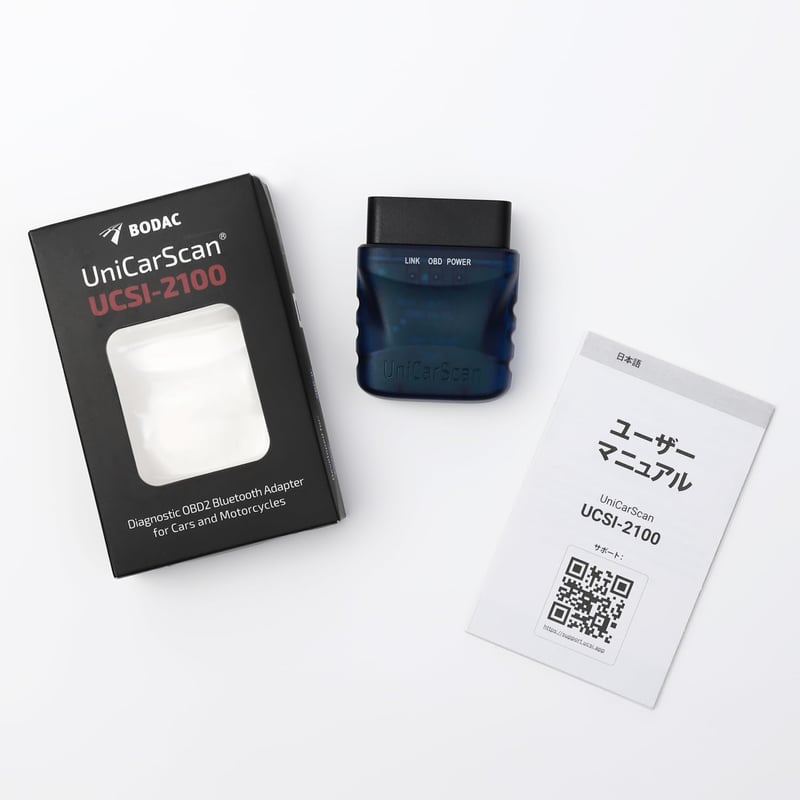 BODAC UniCarScan UCSI-2100 OBD2 Bluetooth 4.0 Adapter BimmerCode és MotoScan Alkalmazásokhoz - iOS, Android és Windows Kompatibilis Autódiag