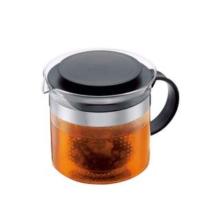 Bodum Bistro Nouveau čajnik od 1,5 l, crni stakleni čajnik kapaciteta 12 šalica