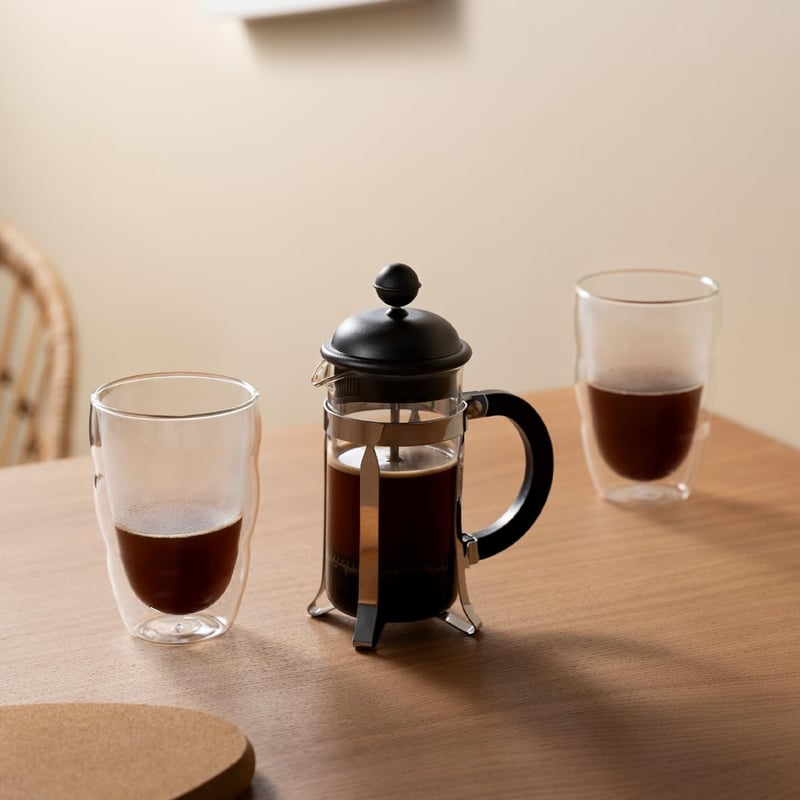 Bodum Caffettiera Fekete Franciasürgős Kávéfőző 350ml - Boroszilikát Üveg