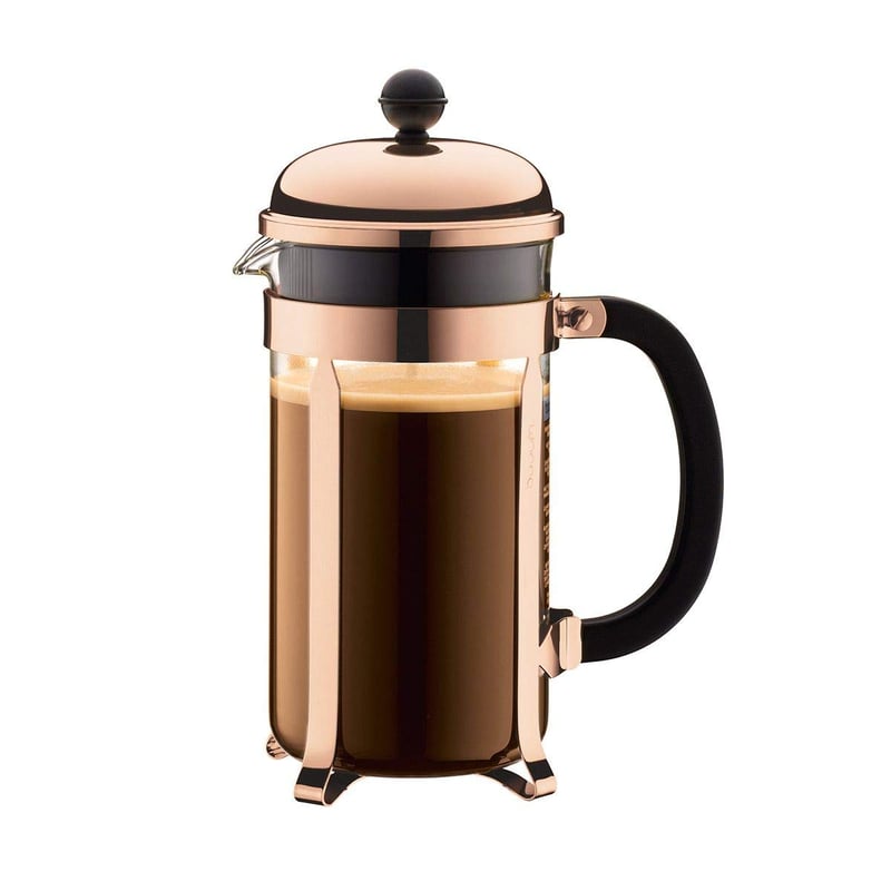 Bodum Chambord French Press aparat za kavu 1 l, boja bakra, s filtrom od nehrđajućeg čelika, vatrostalnim staklom, bez BPA, perivo u perilici posuđa, za 8 šalica