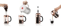 Bodum Chambord French Press aparat za kavu 1 l, boja bakra, s filtrom od nehrđajućeg čelika, vatrostalnim staklom, bez BPA, perivo u perilici posuđa, za 8 šalica 4