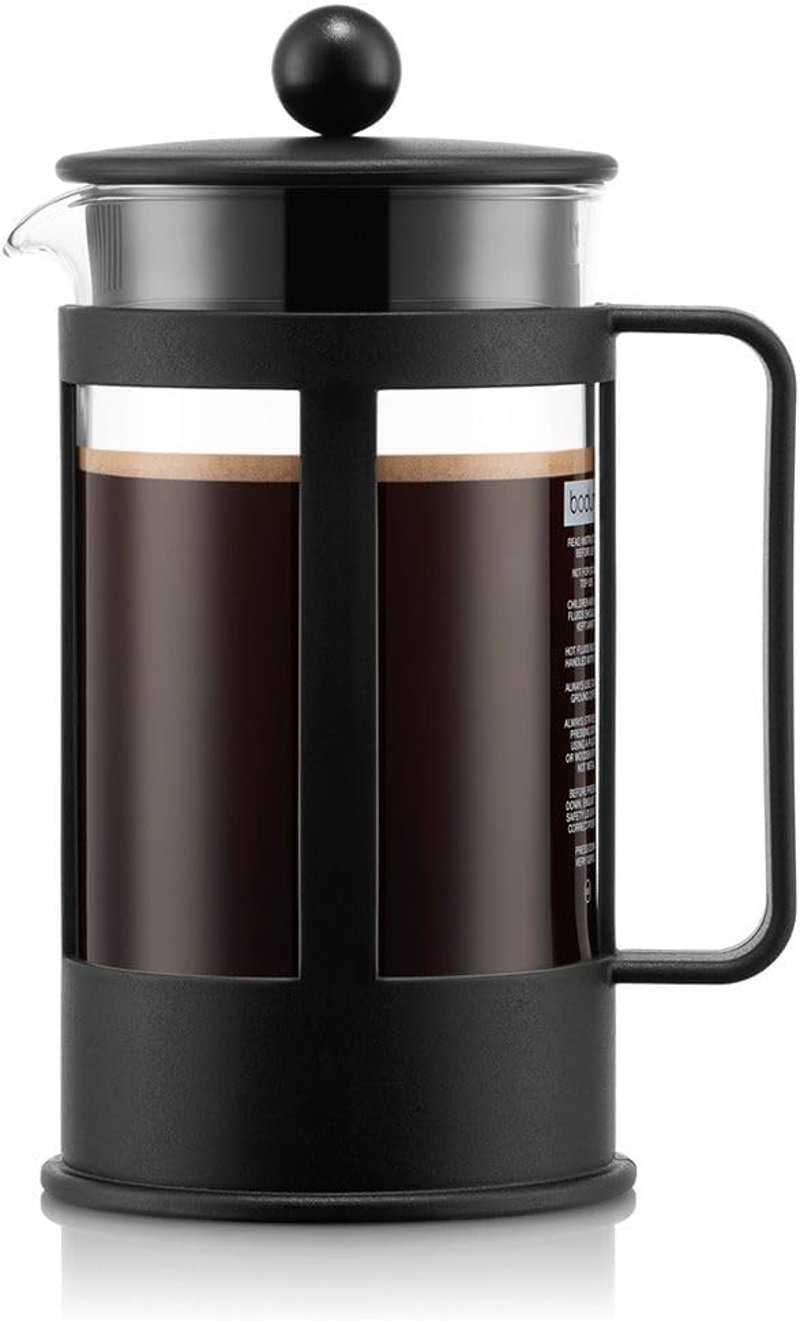 Bodum Kenya Kávéfőző 1L 8 Csésze Franciaprés Boroszilikát Üveg Rozsdamentes Acél