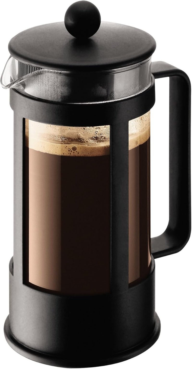 Bodum Kenya Kávéfőző 350ml Franciaprés Boroszilikát Üveg Rozsdamentes Acél - 3 Cup, Black