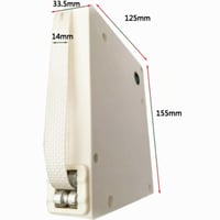 BODYGAD Mini navíjač roliet pre 14 mm široký popruh, rozteč otvorov 9,5 cm, na zapustenú montáž, vrátane 5 m popruhu, biely povrch 3