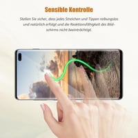 Ochranná fólia na displej Bodyguard pre Galaxy S10 Plus, 2 ks, 3D celoplošné pokrytie, HD krištáľovo čistá, kompatibilná s čítačkou odtlačkov prstov, tvrdosť 9H, odolná proti poškriabaniu 5