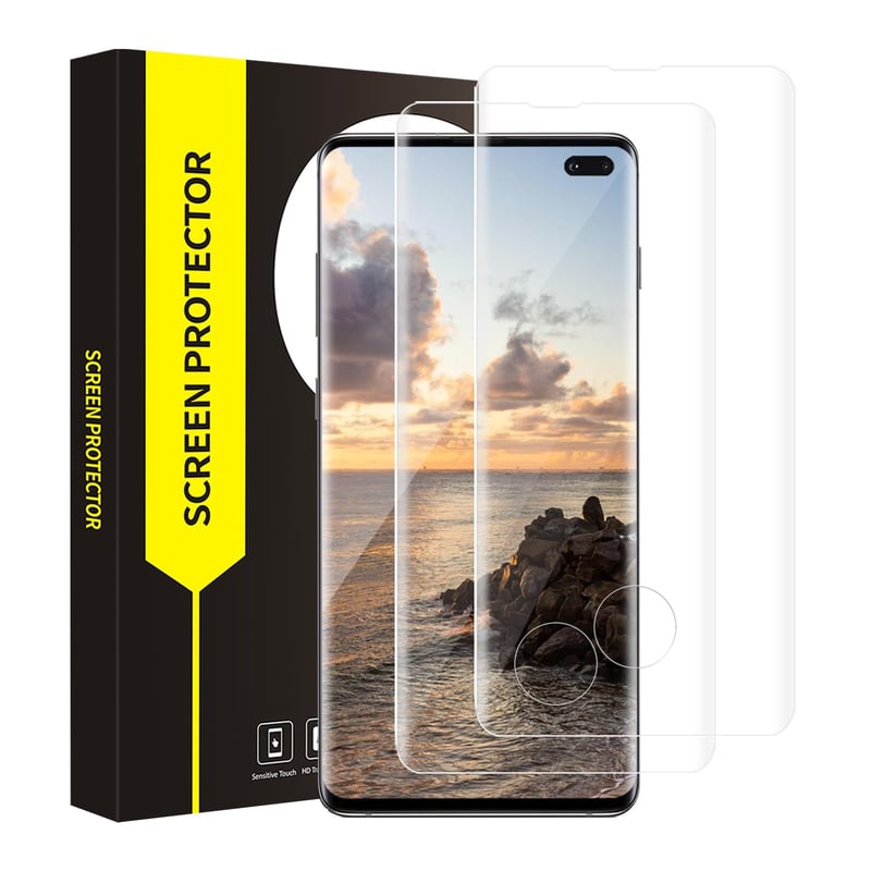 Ochranná fólia na displej Bodyguard pre Galaxy S10 Plus, 2 ks, 3D celoplošné pokrytie, HD krištáľovo čistá, kompatibilná s čítačkou odtlačkov prstov, tvrdosť 9H, odolná proti poškriabaniu