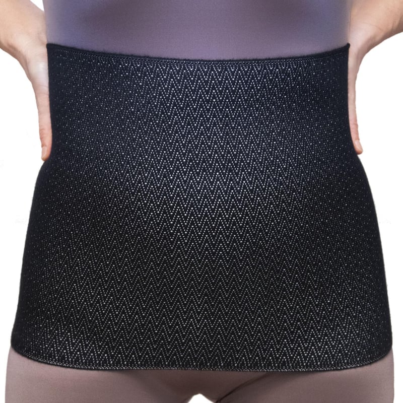BODYPERFECT Gyapjú Hátmelegítő Fekete XL Vesefűtő Hőmérséklet Öv Férfiaknak Nőknek