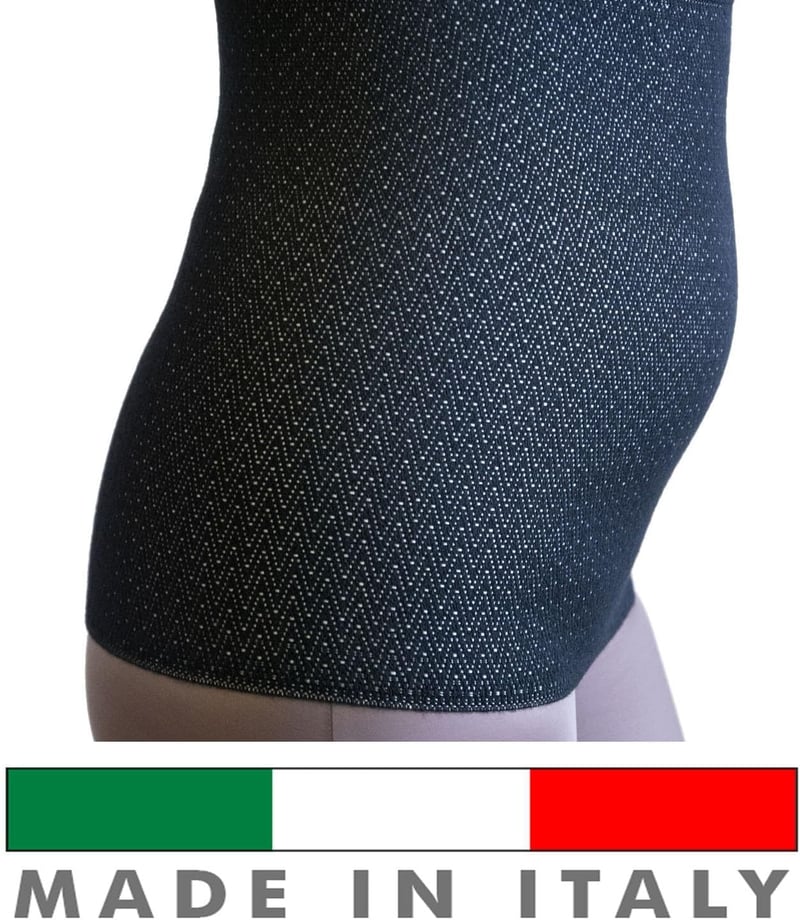 BODYPERFECT Gyapjú Hátmelegítő Fekete XL Vesefűtő Hőmérséklet Öv Férfiaknak Nőknek