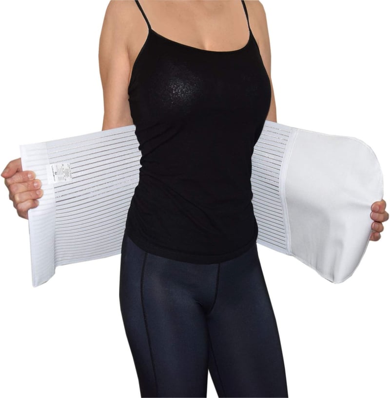 BODYPERFECT Hasprés Szülés Után Uniszex Fehér XL Állítható Hátfájás Enyhítő