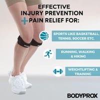 Bodyprox Patella Térd Szalag 2 db, Térdfájdalom Enyhítő Támasz Futáshoz és Sporthoz 4
