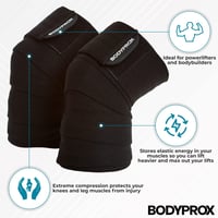 Bodyprox Térdrögzítő Súlyemeléshez, Squathoz és Edzéshez - 2 Pár 3