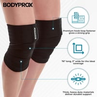 Bodyprox Térdrögzítő Súlyemeléshez, Squathoz és Edzéshez - 2 Pár 2