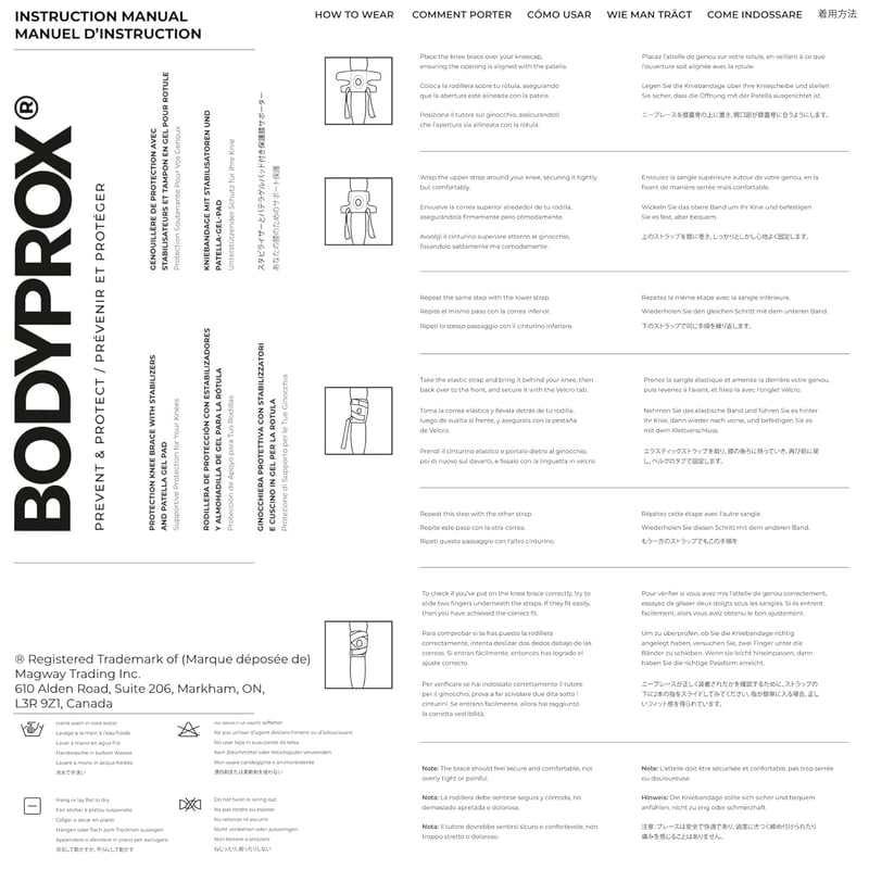 Bodyprox térdtámasz oldalsó stabilizátorokkal és gél párnákkal