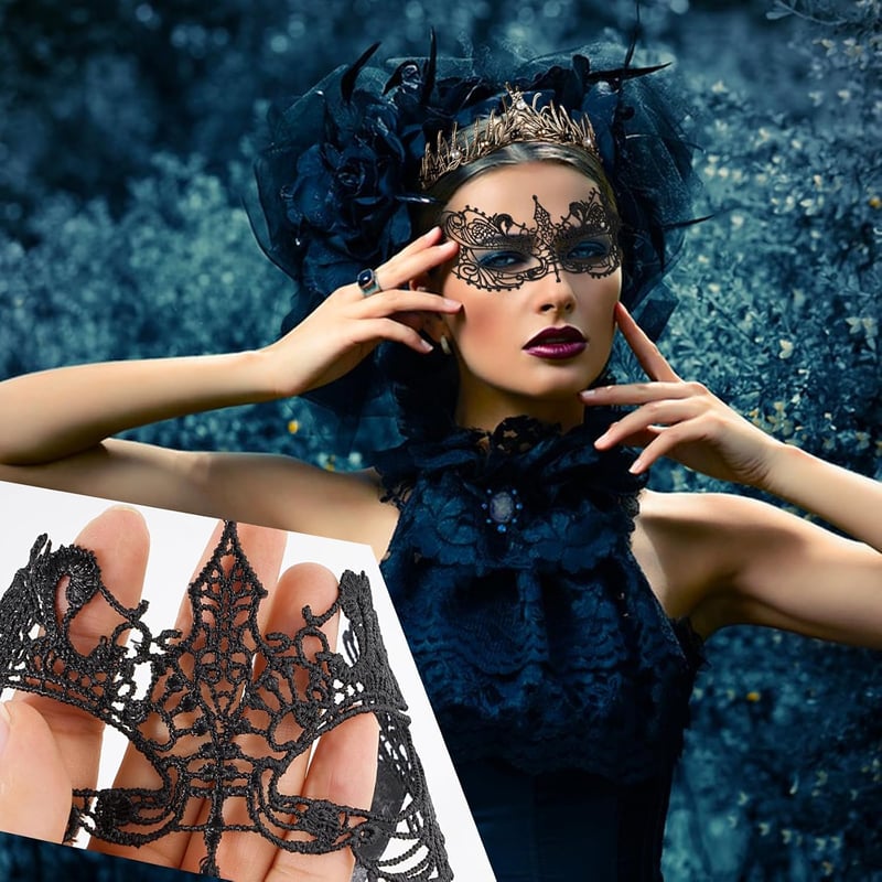 BOFUNX Tiara vintage de Halloween pentru femei cu colier, diademă cu cristale roșii și strasuri, accesoriu de păr pentru prințesă, regină sau mireasă