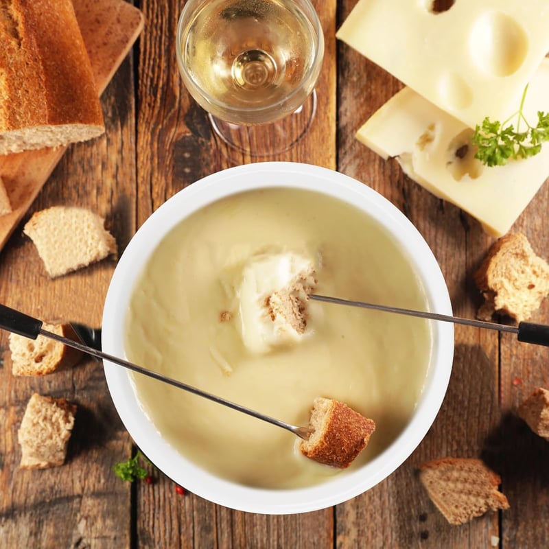 Bohrma Kerámia Fondue Készlet Fehér Csokis és Sajtfondue Edénnyel Gyertyával