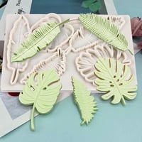 Formă din silicon Bohrma frunze, fondant, decor tort 3D, artizanat, decorare prăjituri - 1 5