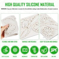 Formă din silicon Bohrma frunze, fondant, decor tort 3D, artizanat, decorare prăjituri - 1 3