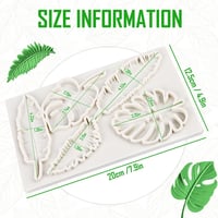 Formă din silicon Bohrma frunze, fondant, decor tort 3D, artizanat, decorare prăjituri - 1 2