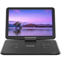 Prenosný DVD prehrávač BOIFUN DP0168, 17,5-palcový, 15,6-palcový HD displej, 6-hodinová výdrž batérie, podpora USB/SD karty/TV synchronizácie, čierny 1