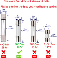 BOJACK 10A 250V Gyors Biztosíték 5x20mm Üvegcső 20db Csomag - F10A 4