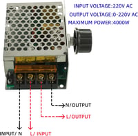 BOJACK 4000W Elektronikus Feszültségszabályozó 220V Motor Fordulatszám Vezérlő 4