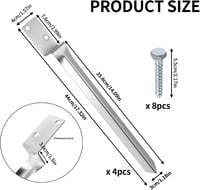 BOJIUKEJI L alakú talajtüske faoszlophoz, 4 db - 44 cm 2
