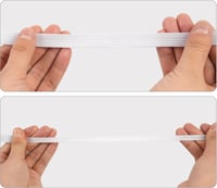 BOKFJBP 6 mm fehér rugalmas gumiszalag varráshoz 50 méter textil DIY háztartási kiegészítőkhöz 4
