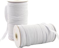 BOKFJBP 6 mm fehér rugalmas gumiszalag varráshoz 50 méter textil DIY háztartási kiegészítőkhöz 1