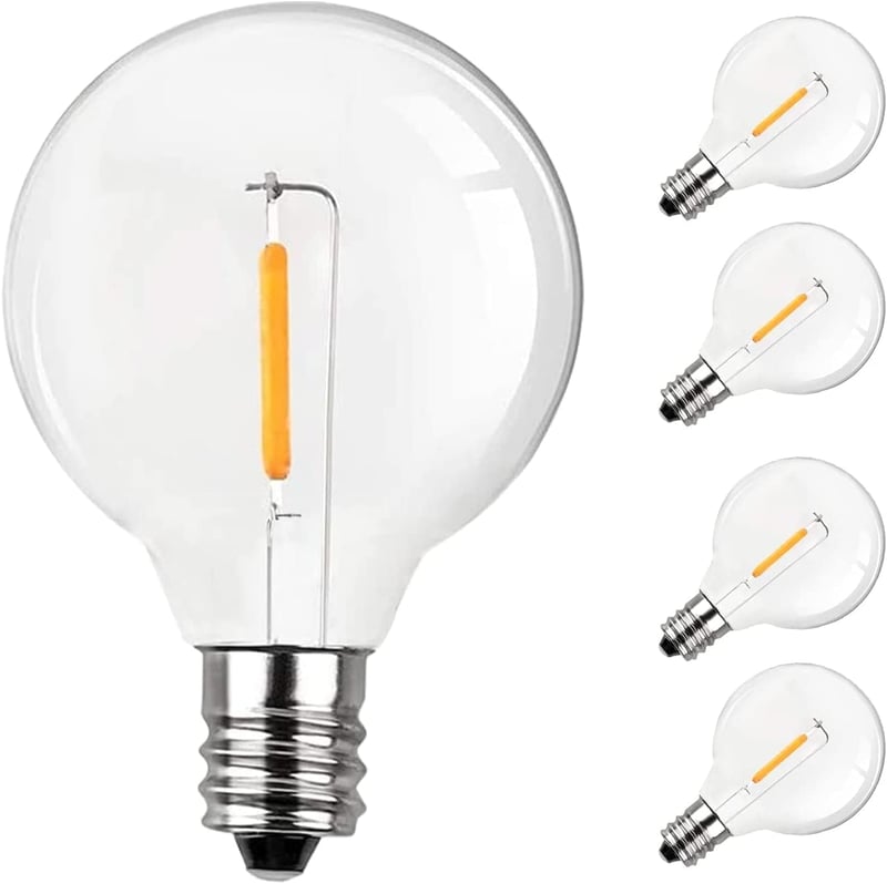 BokiHuk G40 LED Fénygömbök Kültéri 5db E12 Foglalat Meleg Fehér Dimmelhető