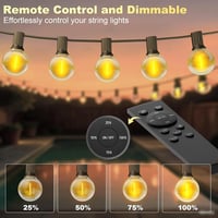 Ghirlandă luminoasă LED BokiHuk pentru interior și exterior cu telecomandă, reglabilă, 15 m, cu becuri G40 rezistente la apă și temporizator, pentru petreceri, terasă și balcon 3