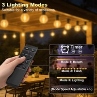 Ghirlandă luminoasă LED BokiHuk pentru interior și exterior cu telecomandă, reglabilă, 15 m, cu becuri G40 rezistente la apă și temporizator, pentru petreceri, terasă și balcon 2