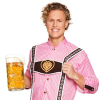 Boland 54249 Sklenený krígeľ na pivo 1 liter, odmerný krígeľ na párty, narodeniny alebo pivný festival, priehľadný pohár na jedno pivo 2